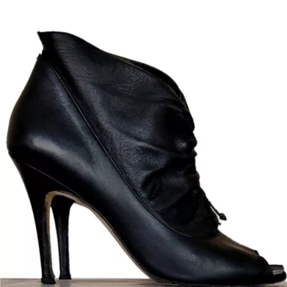 Manolo Blahnik Open Toe Booties